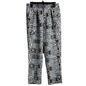 Like an Angel Women’s Large Black & White Geometric Pattern Trouser